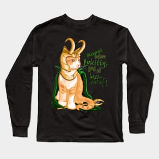 Kneel Before Lokitty Cat! Long Sleeve T-Shirt